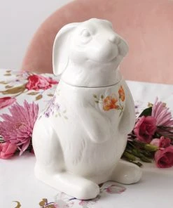 Lenox Dinnerware Butterfly Meadow Bunny Cookie Jar 4 Lenox Dinnerware Butterfly Meadow Bunny Cookie Jar