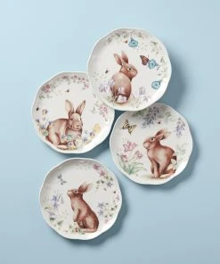 Lenox Butterfly Meadow Bunny 4-Piece Accent Plate Set