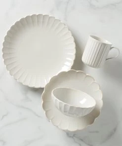 Lenox French Perle Scallop 4-Piece Place Setting Dinnerware
