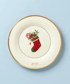 Lenox Dinnerware 2021 Stocking Annual Accent Plate