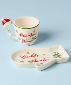 Lenox Hosting The Holidays Cookies For Santa 2-Piece Set Dinnerware