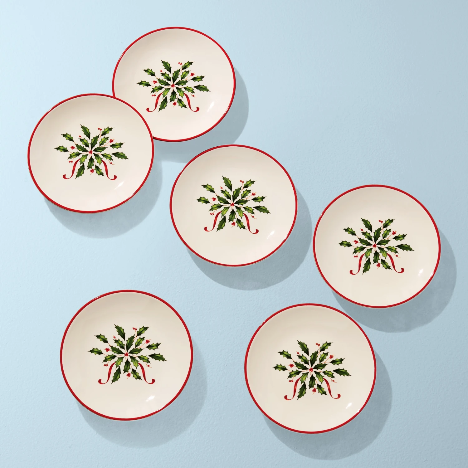 Lenox Holiday 6-Piece Party Plate Set 3 Lenox Holiday 6-Piece Party Plate Set