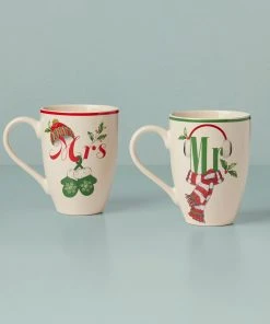 Lenox Dinnerware Holiday Mr. & Mrs. 2-Piece Mug Set