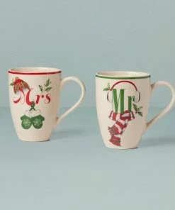 Lenox Dinnerware Holiday Mr. & Mrs. 2-Piece Mug Set