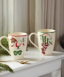 Lenox Dinnerware Holiday Mr. & Mrs. 2-Piece Mug Set