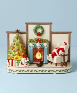 Lenox Holiday Cozy Christmas Light-Up & Musical Decor Décor