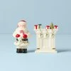 Lenox Dinnerware Holiday Santa & Fireplace Salt & Pepper