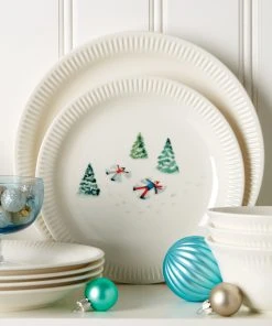 Lenox Dinnerware Profile Snow Day 4-Piece Dinner Plate Set 4 Lenox Dinnerware Profile Snow Day 4-Piece Dinner Plate Set