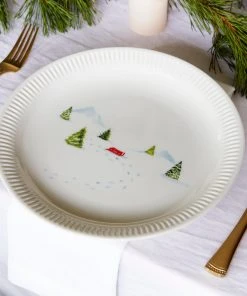 Lenox Dinnerware Profile Snow Day 4-Piece Dinner Plate Set