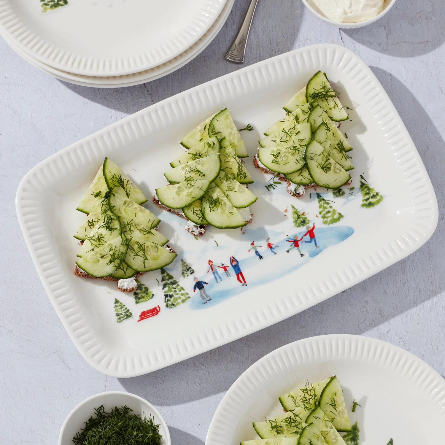 Lenox Profile Snow Day Platter 6 Lenox Profile Snow Day Platter