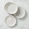 Lenox French Perle Scallop 4-Piece Accent Plate Set Dinnerware