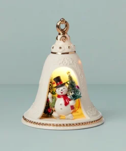 Lenox Nostalgic Snowman Lit Scene Home Décor