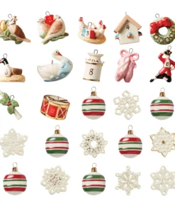 Lenox Treasured Traditions Advent Calendar Tree Set Décor