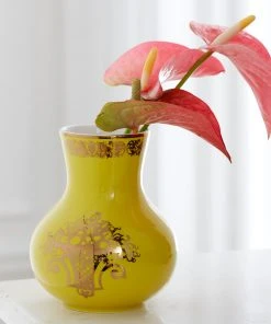 Lenox LX Remix Yellow Vase Home Décor 4 Lenox LX Remix Yellow Vase Home Décor