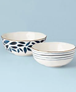 Lenox Blue Bay 2-Piece Nesting Bowl Set Dinnerware