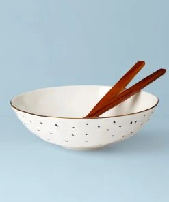 Lenox Blue Bay Salad Bowl & Server Set