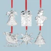 Lenox Sale Silver Gems Clear Stone 6-Piece Ornament Set