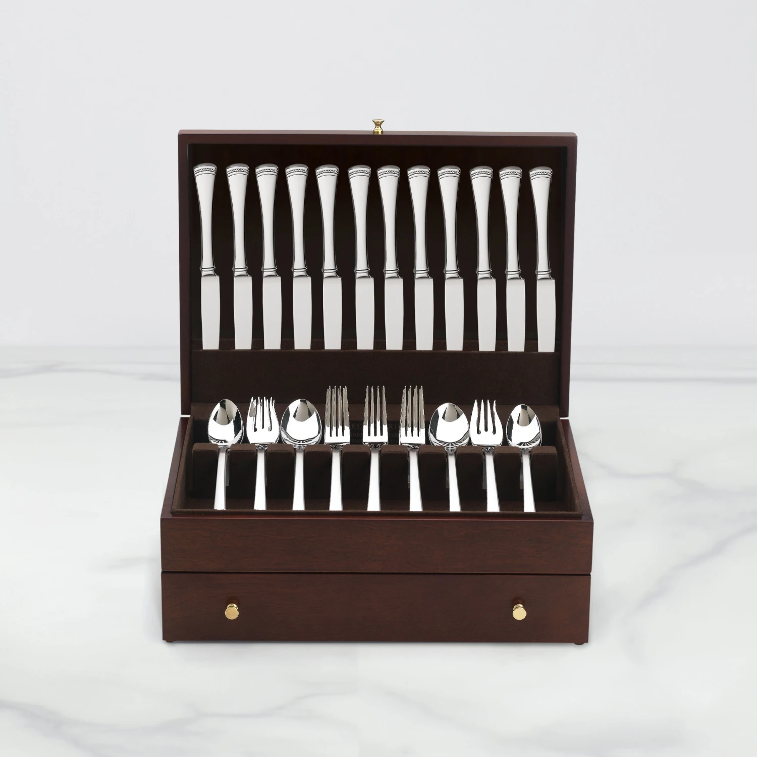 Lenox Mahogany Flatware Chest 4 Lenox Mahogany Flatware Chest