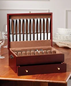 Lenox Mahogany Flatware Chest 7 Lenox Mahogany Flatware Chest