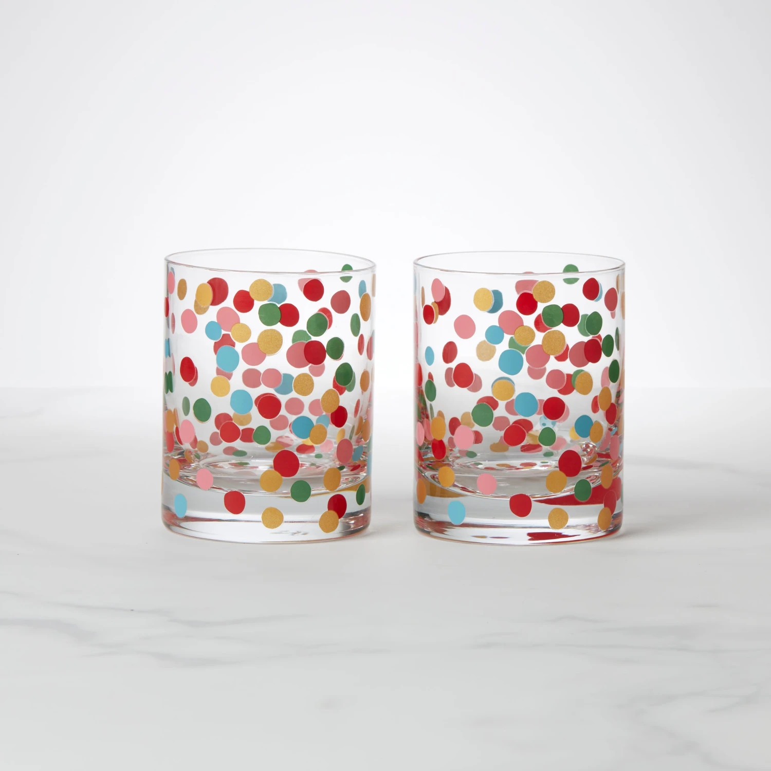893836_w10.jpg Kate Spade Drinkware It's Raining Confetti Double Old Fashioned Glasses