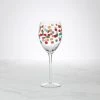 Kate Spade Drinkware It's Raining Confetti Wine Glass