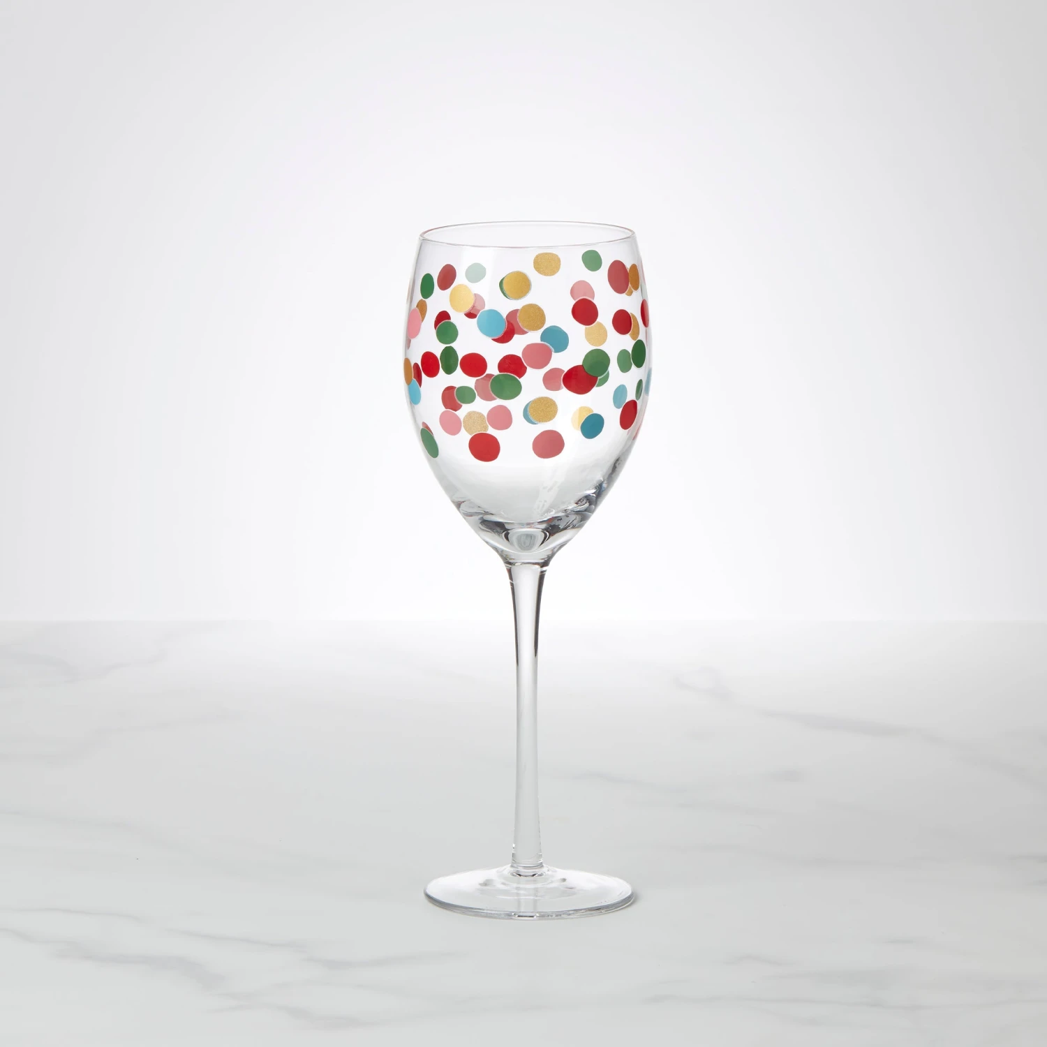893843_w10.jpg Kate Spade Drinkware It's Raining Confetti Wine Glass