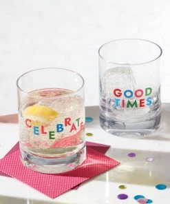 Kate Spade Celebrate 2-Piece Double Old Fashioned Glass Set Drinkware