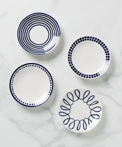 Kate Spade Charlotte St 4pc Tidbit Plates Dinnerware