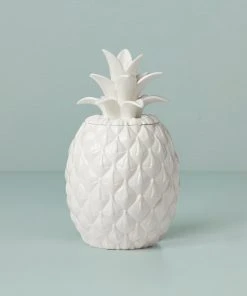 Lenox Wicker Creek Pineapple Cookie Jar Dinnerware