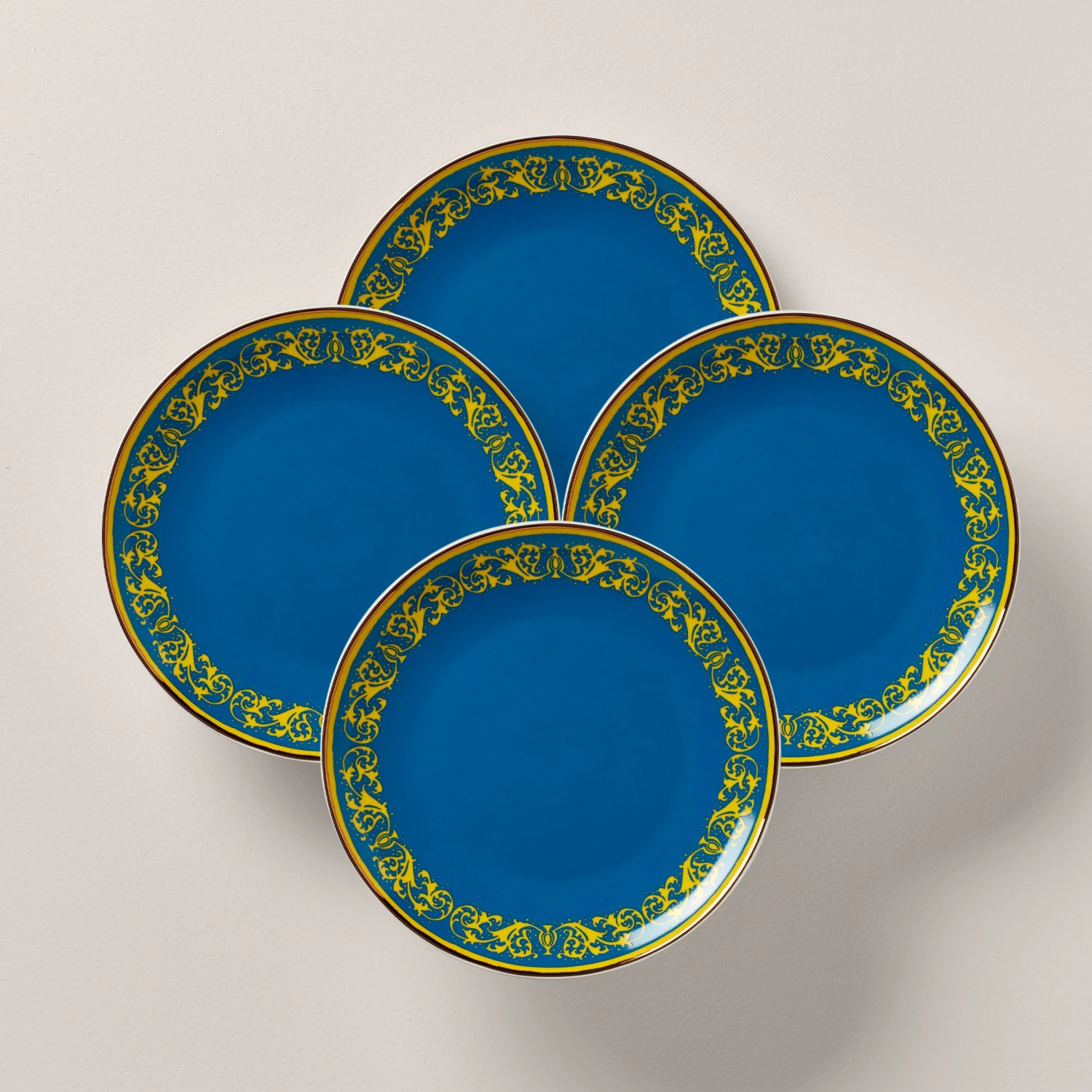 893889_w10.jpg Lenox LX Remix Blue 4-Piece Accent Plate Set Dinnerware