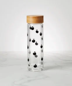 Kate Spade Apple Toss Glass Hydration Bottle