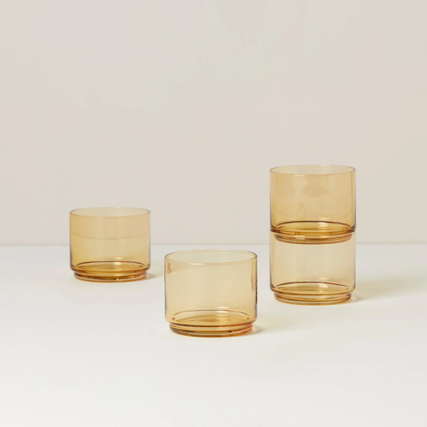 Lenox Tuscany Classics Stackable 4-Piece Short Glasses 3 Lenox Tuscany Classics Stackable 4-Piece Short Glasses