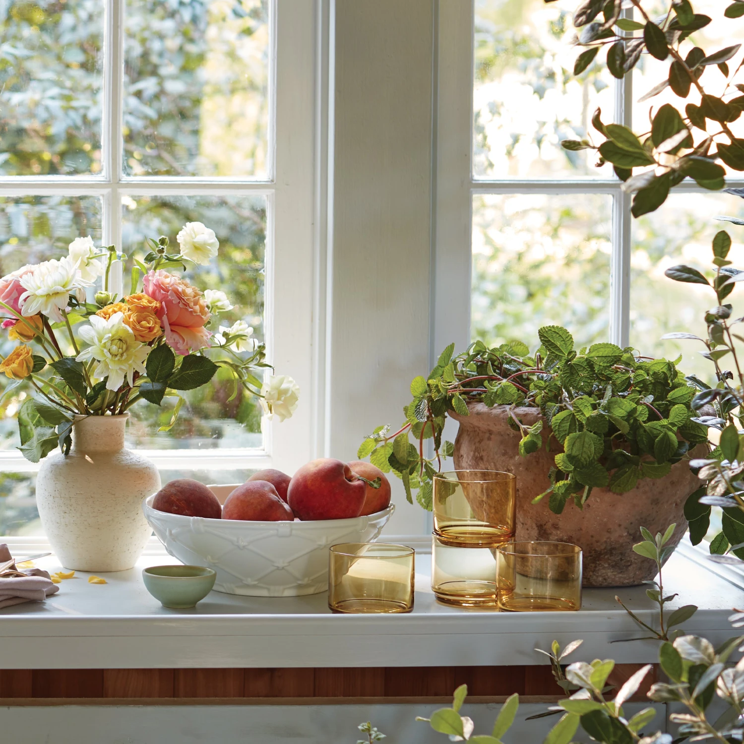 Lenox Tuscany Classics Stackable 4-Piece Short Glasses 8 Lenox Tuscany Classics Stackable 4-Piece Short Glasses