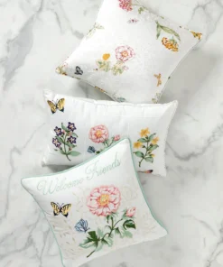 Lenox Butterfly Meadow Welcome Friends Pillow 18x18 Home Décor