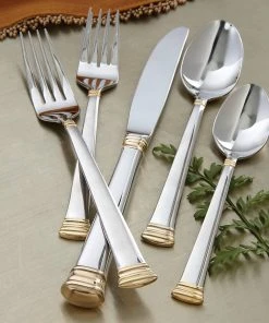 Lenox Flatware Eternal Gold™ 5-piece Place Setting 5 Lenox Flatware Eternal Gold™ 5-piece Place Setting